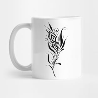 Black feather. Mug